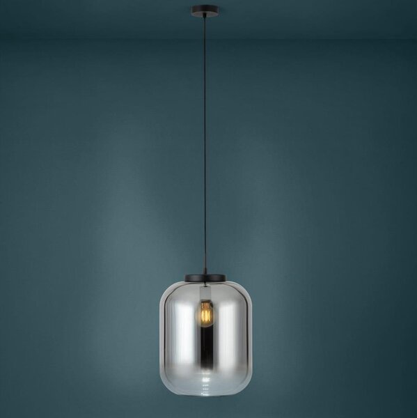 Eglo 39674 - Lampadario a sospensione con filo BULCIAGO 1xE27/40W/230V diametro 35 cm fumé