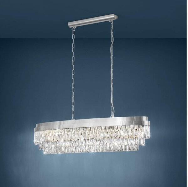 Eglo 39495 - Lampadario su catena VALPARAISO 13xE14/40W/230V cromo luminoso
