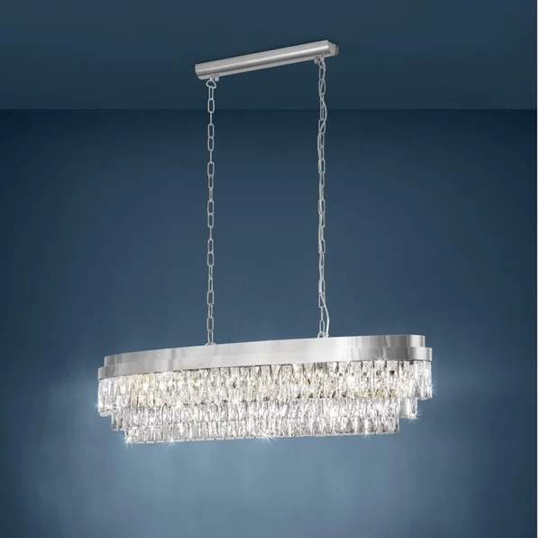 Eglo 39495 - Lampadario su catena VALPARAISO 13xE14/40W/230V cromo luminoso