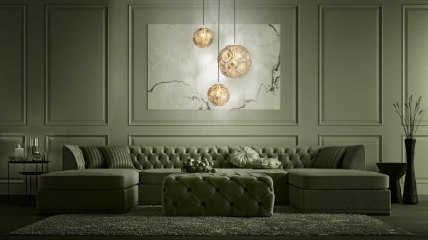 Eglo 39758 - Lampadario su filo SKOURA 3xE27/60W/230V