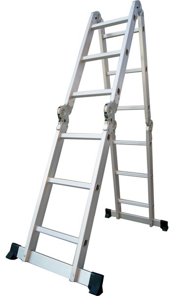 FIELDMANN FZZ 4107 Scala multifunzionale, scala 360 cm, scala 174 cm, trabattello 98 cm, portata: max 150 kg