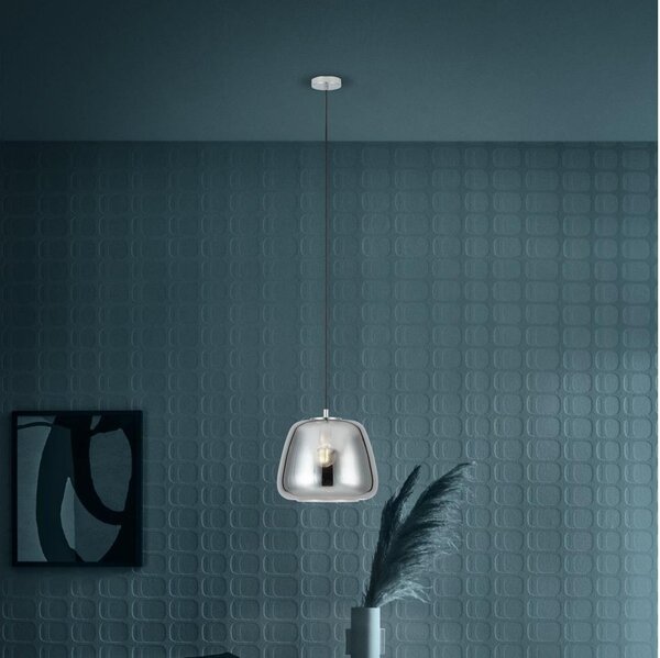 Eglo 39665 - Lampadario a sospensione con filo ALBARINO 1xE27/40W/230V diametro 35 cm fumé