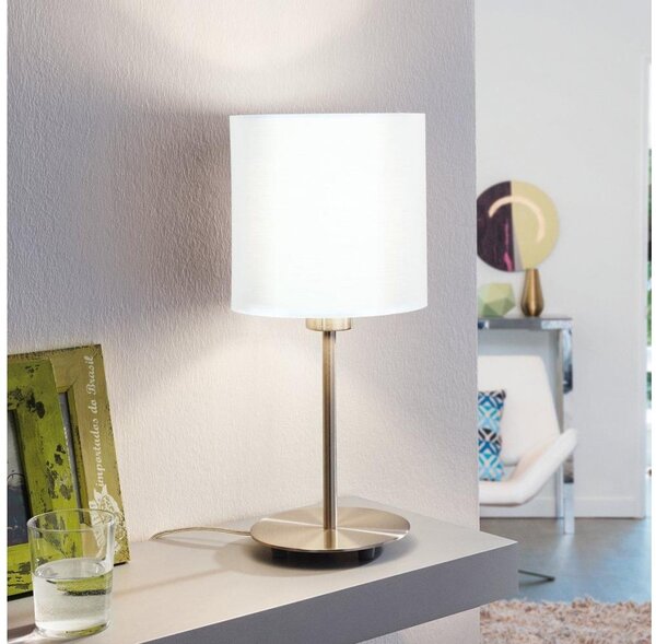 Eglo 54744 - Lampada da tavolo ANADIA 1xE14/40W/230V bianco/cromo opaco