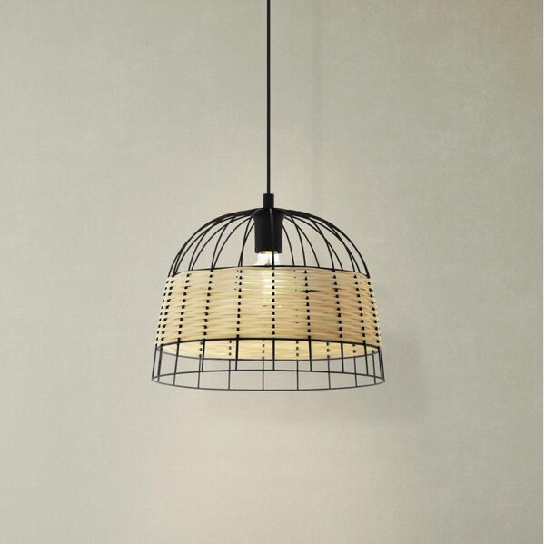Eglo 55709 - Lampadario a sospensione con filo ANWICK 1xE27/40W/230V rattan