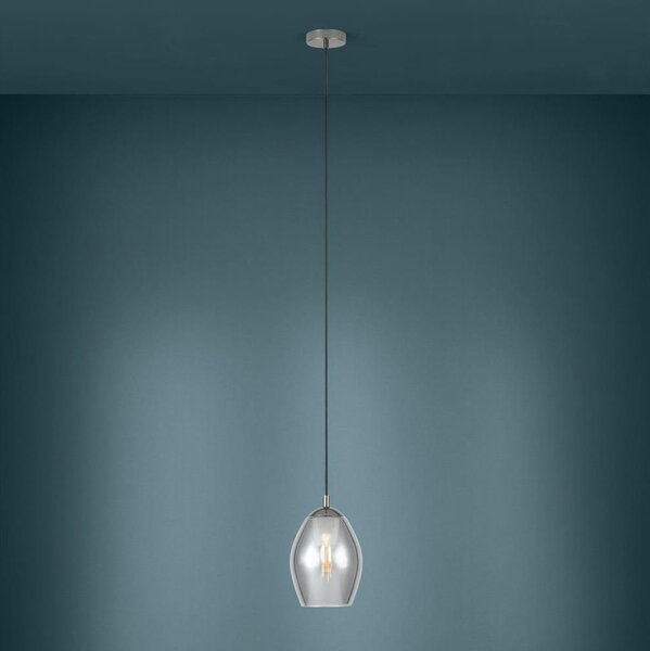 Eglo 39564 - Lampadario a sospensione con filo ESTANYS 1xE27/60W/230V fumé