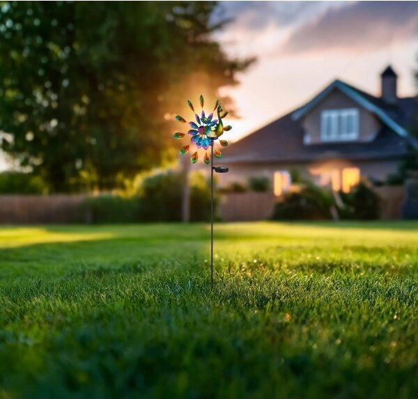 Globo 36017 - Decorazione solare LED/0,06W/3V IP44 pavone