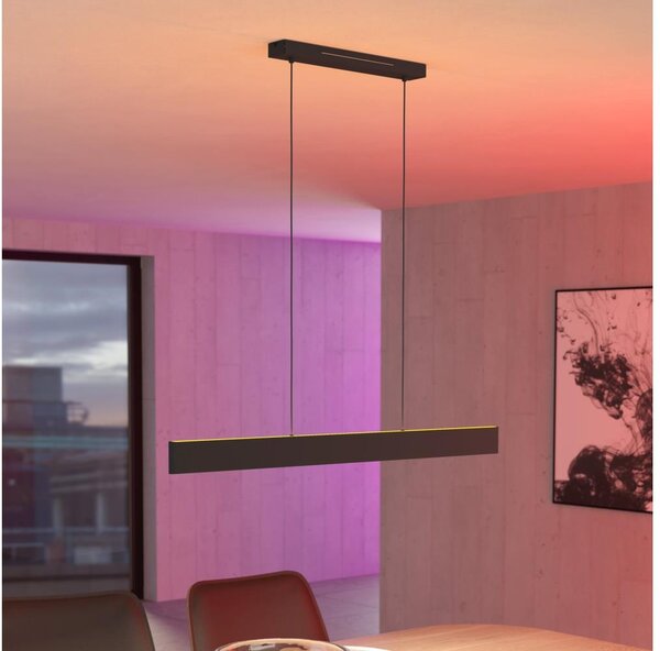 Eglo 31433 - LED RGBW Lampadario dimmerabile a sospensione con filo ANDREAS-Z LED/38W/230V nero