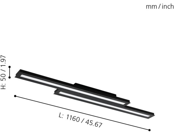 Eglo 31715 - LED RGBW dimmerabile SALITERAS-Z 20,4W/230V nero