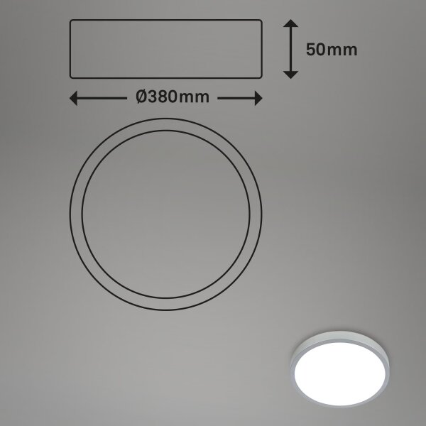 Briloner 3709-014 - Plafoniera dimmerabile RGBW LED/22W/230V argento + +TC
