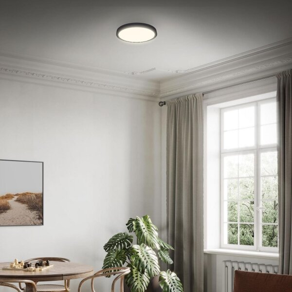 Briloner 3703-015 - Plafoniera LED RUNA LED/24W/230V 3000K diametro 38 cm nero