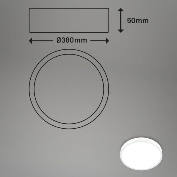 Briloner 3709-016 - Plafoniera dimmerabile RGBW LED/22W/230V bianco + +TC