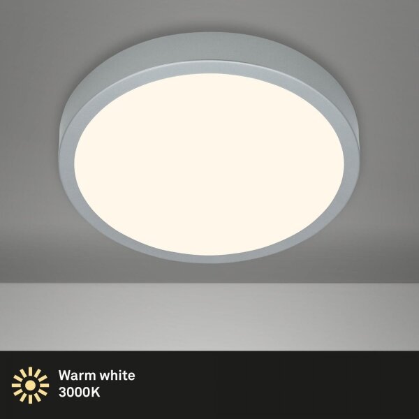 Briloner 3703-014-Plafoniera LED RUNA LED/24W/230V 3000K pr.38 cm argento