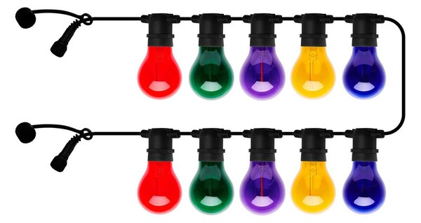 Sirius Ghirlanda luminosa LED Tobias, estensione, multicolore, 10 luci, lunghezza 4,5 m Tobias, Multicolore, Plastica
