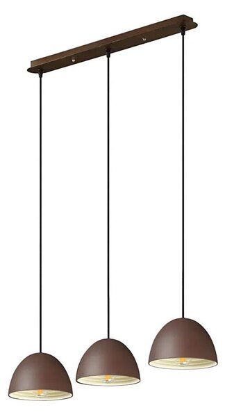 Ideal Lux - Lampadario a sospensione con filo FOLK 3xE27/60W/230V marrone