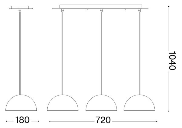 Ideal Lux - Lampadario a sospensione con filo FOLK 3xE27/60W/230V marrone
