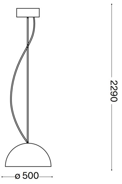 Ideal Lux - Lampadario a sospensione con filo FOLK 1xE27/60W/230V diametro 50 cm marrone