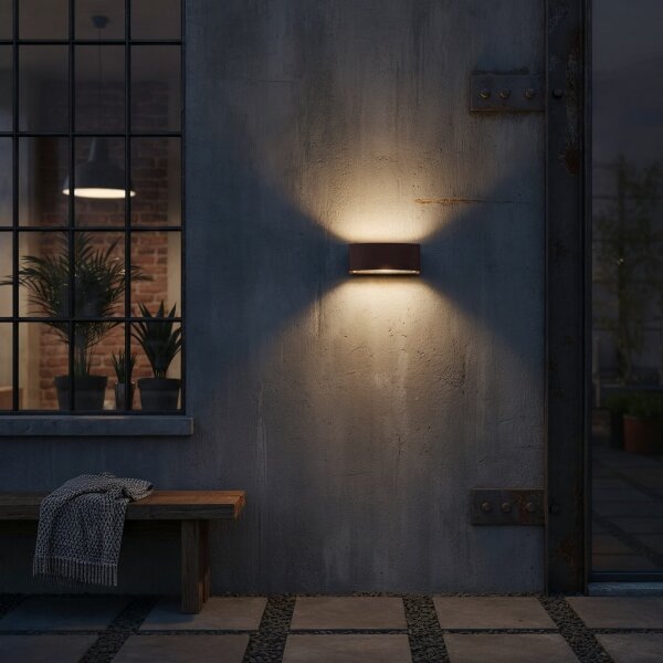 Ideal Lux - Applique da esterno ANDROMEDA 1xE27/60W/230V IP55 marrone