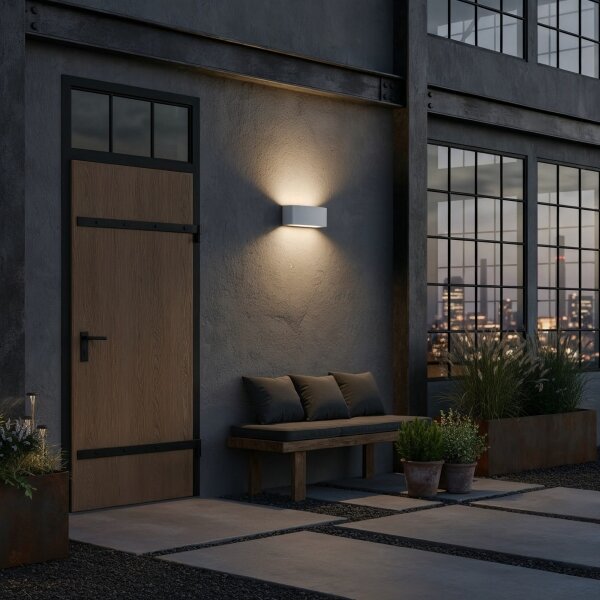 Ideal Lux - Applique da esterno ANDROMEDA 1xE27/60W/230V IP55 grigio
