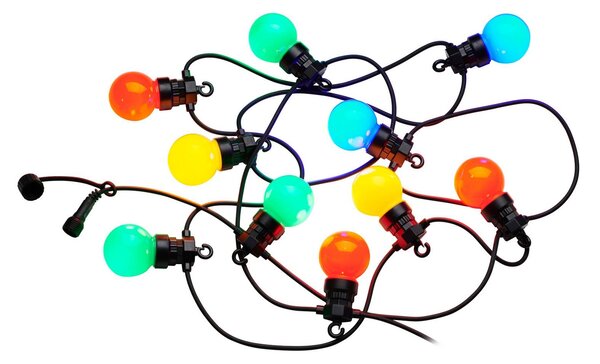 Sirius Ghirlanda luminosa LED Lucas Set iniziale multicolore, a 10 luci, solare/con, Multicolore, Plastica