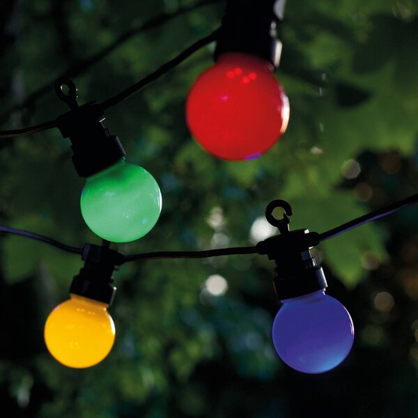 Sirius Ghirlanda luminosa LED Lucas Set iniziale multicolore, a 10 luci, solare/con, Multicolore, Plastica