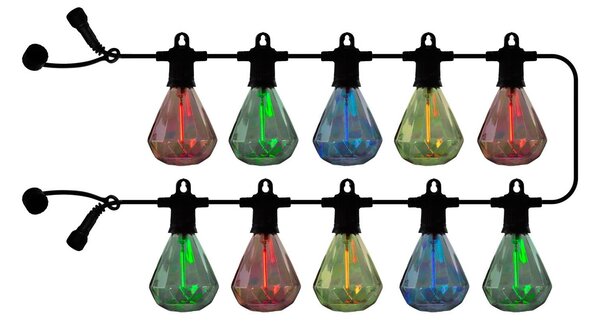 Sirius Ghirlanda luminosa LED Marcus, muti, set di estensione. A 10 luci. Marcus, Multicolore, Plastica