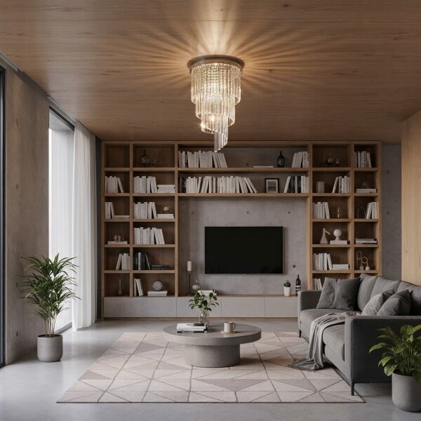Ideal Lux-Lampadario di cristallo a plafone CARLTON 8xE14/40W/230V diametro 40cm cromo lucido