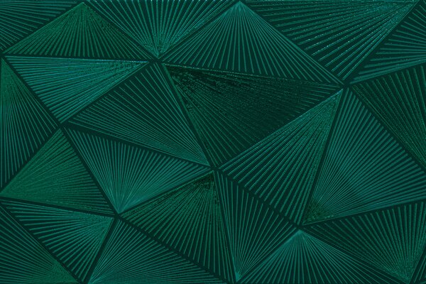 Carta da parati Disegno a triangolo verde su una superficie verde, Carta da parati design, Carta da parati popolare, u96289 - Tapeko.it