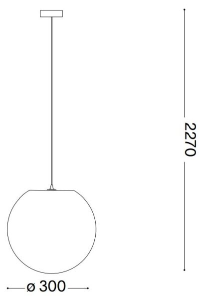 Ideal Lux - Lampadario a sospensione con filo CARTA 1xE27/25W/230V diametro 30 cm bianco