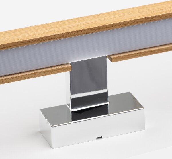 Brilagi-Illuminazione a LED per specchi da bagno WOODY MIRROR LED/8W/230V IP44 quercia/cromo