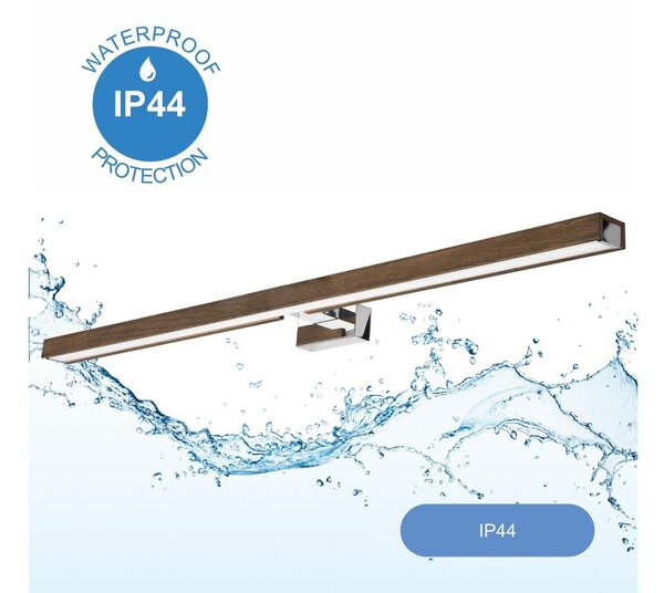 Brilagi-Illuminazione a LED per specchi da bagno WOODY MIRROR LED/15W/230V IP44 quercia/cromo