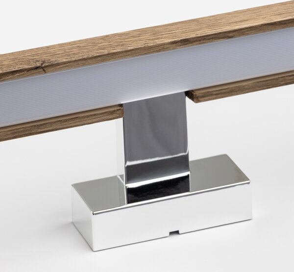 Brilagi-Illuminazione a LED per specchi da bagno WOODY MIRROR LED/8W/230V IP44 quercia/cromo