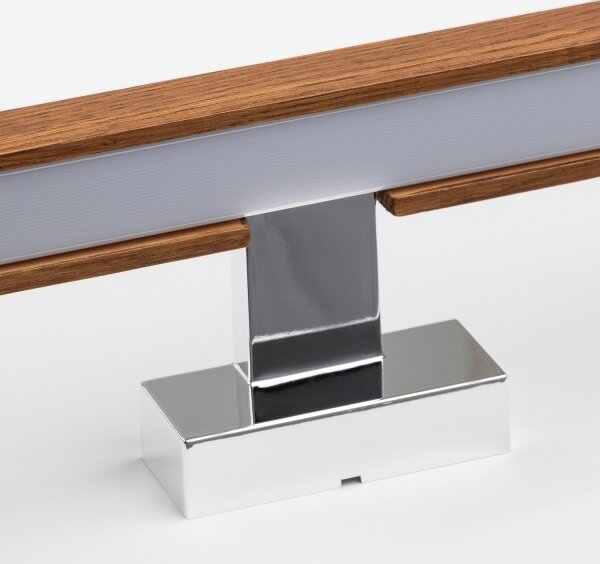 Brilagi-Illuminazione a LED per specchi da bagno WOODY MIRROR LED/12W/230V IP44 quercia/cromo