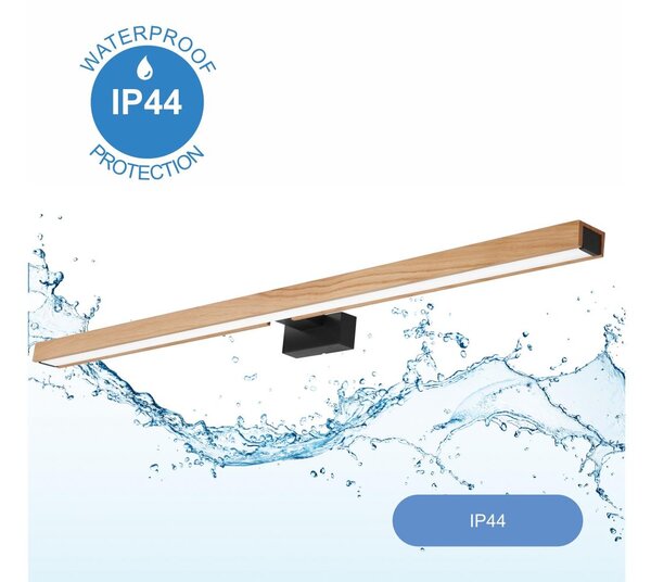 Brilagi-Illuminazione a LED per specchi da bagno WOODY MIRROR LED/15W/230V IP44 quercia/nero