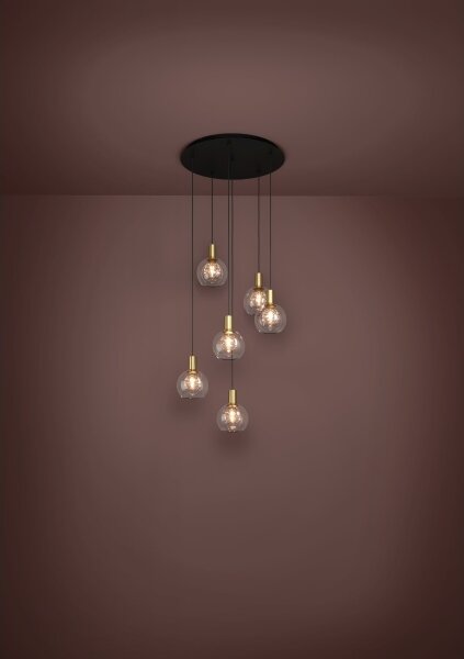 Eglo 390279 -Lampadario a sospensione con filo LED dimmerabile TERQUE 6xLED/5,4W/230V 3000K pr.54cm