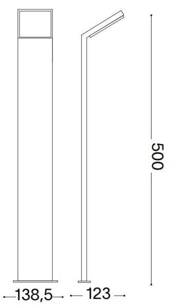 Ideal Lux - Lampada LED da esterno STYLE LED/8,5W/230V 4000K 50 cm CRI 90 IP54 nero