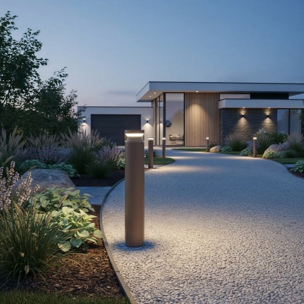 Ideal Lux - Lampada LED da esterno BOEING LED/14W/230V diametro 70 cm IP65 marrone