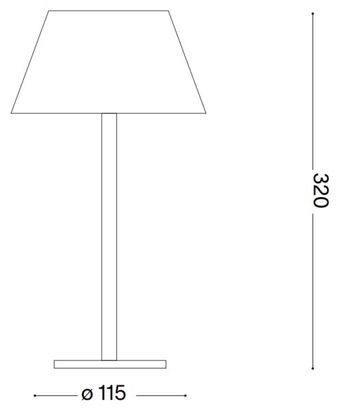 Ideal Lux - Lampada touch dimmerabile PURE LED/1,5W/3,7V CRI 90 IP54 marrone