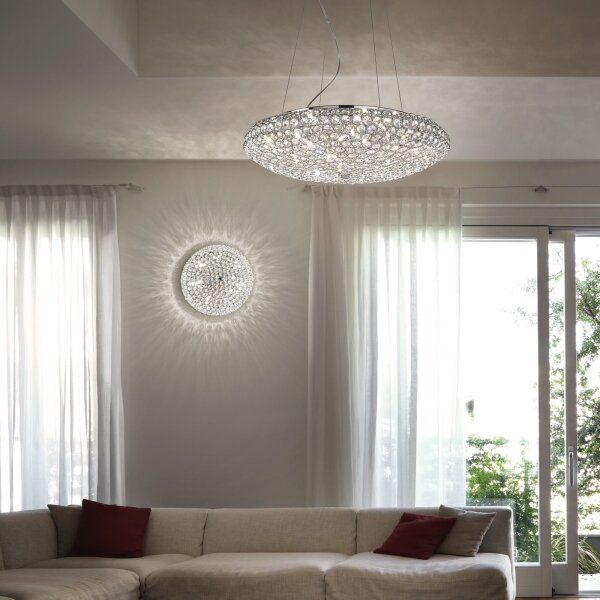 Ideal Lux - Plafoniera LED di cristallo KING 3xG9/3W/230V diametro 25,5 cm cromo