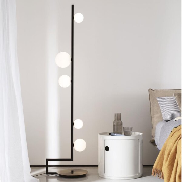Ideal Lux - Lampada LED da terra BIRDS 5xG9/3W/230V nero/oro