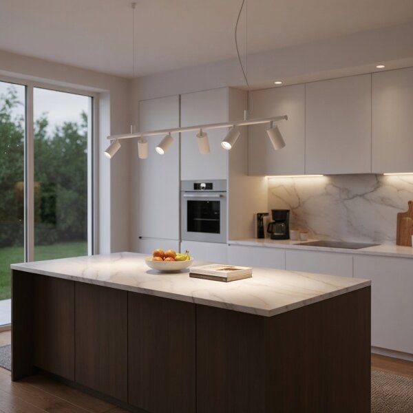 Ideal Lux - Lampadario LED a sospensione con filo DYNAMITE 6xGU10/7W/230V CRI 90 bianco