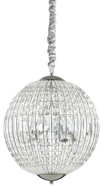 Ideal Lux - LED Lampadario di cristallo a sospensione con catena LUXOR 6xG9/3W/230V diametro 40 cm limpido