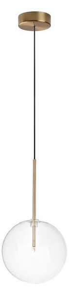 Ideal Lux - Lampadario LED a sospensione con filo EQUINOXE 1xG4/2W/230V diametro 20 cm ottone/limpido