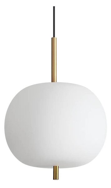 Ideal Lux - Lampadario LED a sospensione con filo UMILE LED/20W/230V diametro 30 cm CRI 90 ottone/bianco