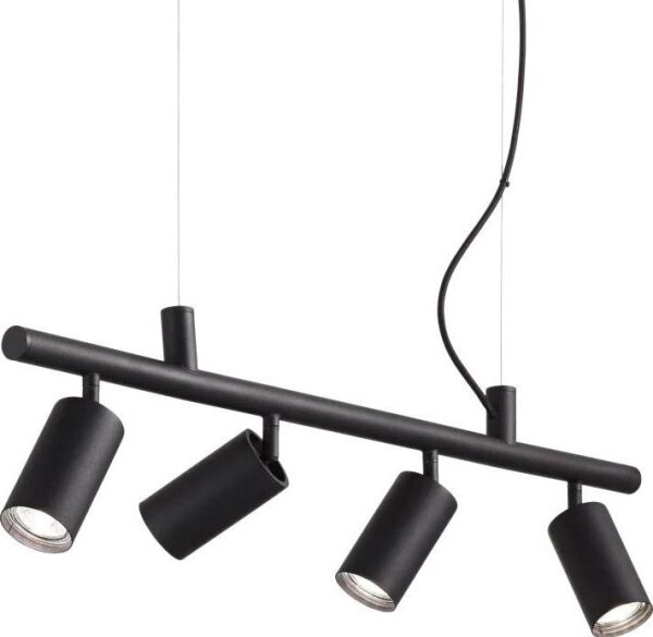 Ideal Lux - Lampadario LED a sospensione con filo DYNAMITE 4xGU10/7W/230V CRI 90 nero