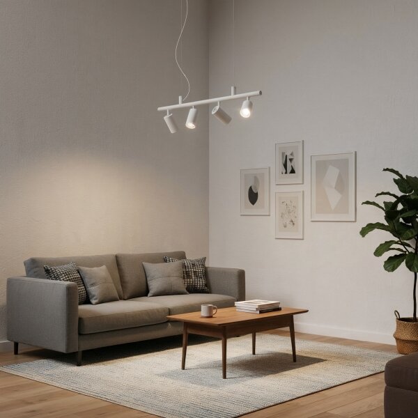 Ideal Lux - Lampadario LED a sospensione con filo DYNAMITE 4xGU10/7W/230V CRI 90 bianco