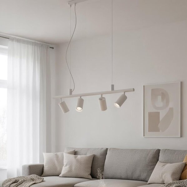 Ideal Lux - Lampadario LED a sospensione con filo DYNAMITE 4xGU10/7W/230V CRI 90 bianco