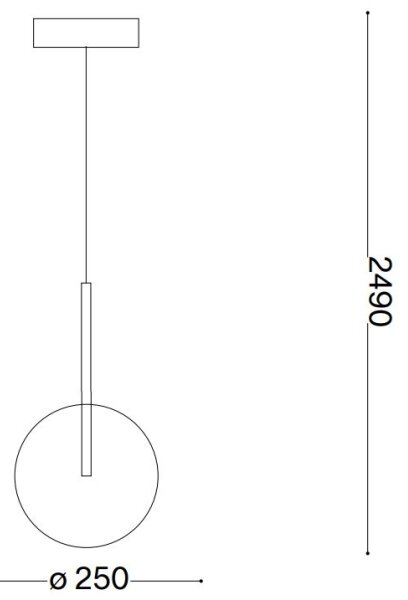 Ideal Lux - Lampadario LED a sospensione con filo EQUINOXE 1xG4/2W/230V diametro 25 cm ottone/fumé