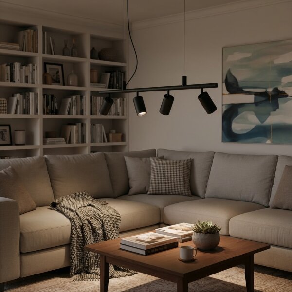 Ideal Lux - Lampadario LED a sospensione con filo DYNAMITE 4xGU10/7W/230V CRI 90 nero