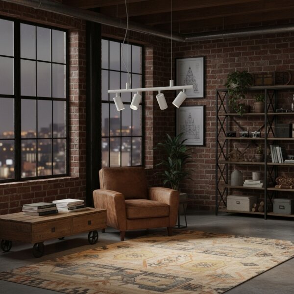 Ideal Lux - Lampadario LED a sospensione con filo DYNAMITE 4xGU10/7W/230V CRI 90 bianco