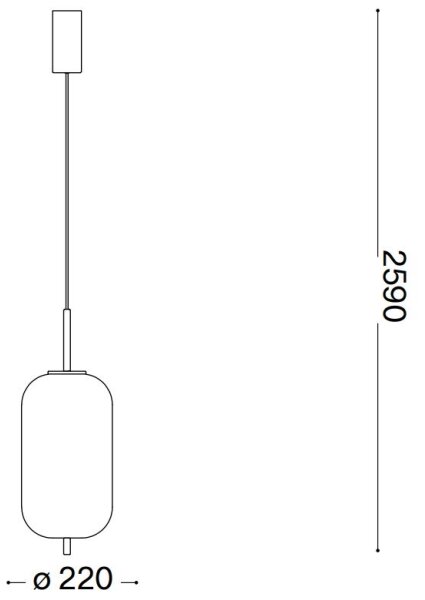 Ideal Lux - Lampadario LED a sospensione con filo UMILE LED/20W/230V diametro 22 cm CRI 90 ottone/bianco